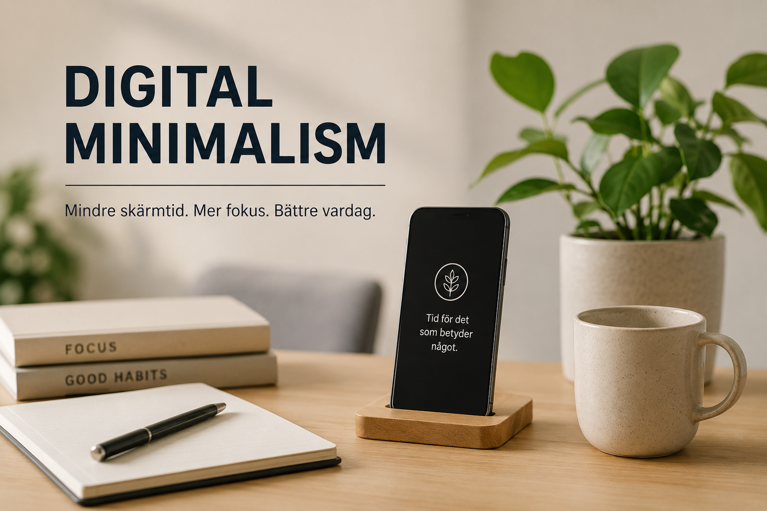 Digital Minimalism: Guide till mindre skärmtid och mer fokus