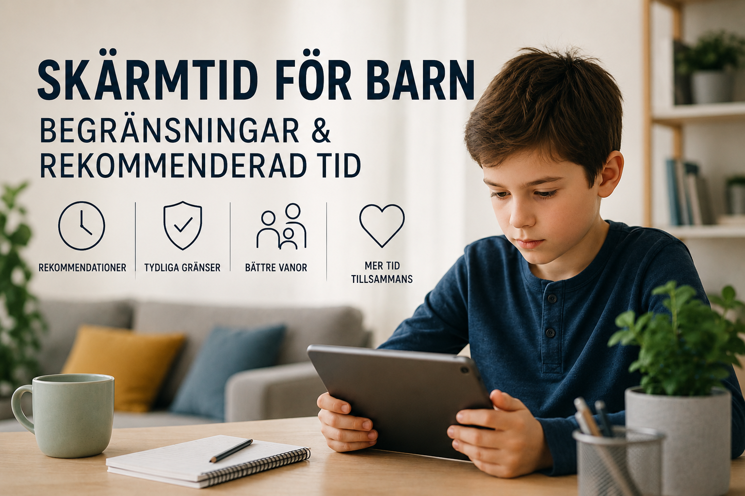 Skärmtid för barn – begränsningar & rekommenderad tid
